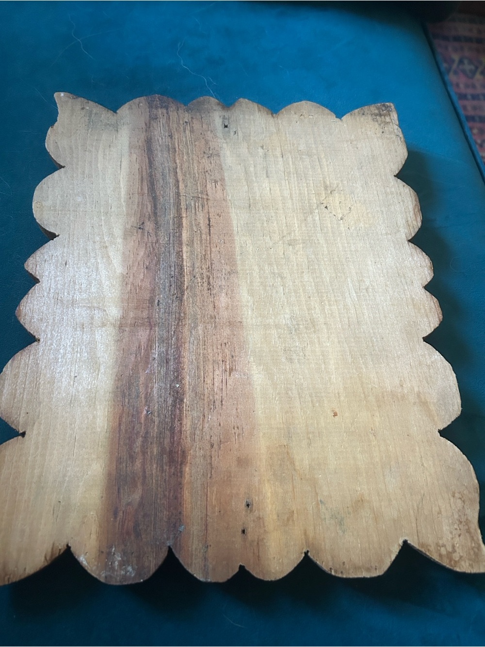 Mexican Hand-Carved Floral Wood Wall Panel - Natural Brown - Picture 3 of 3